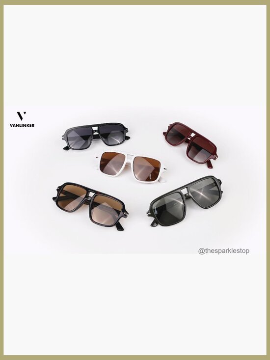Retro Square Vintage Aviator Sunglasses for Women Men UV400 Protection main image 7